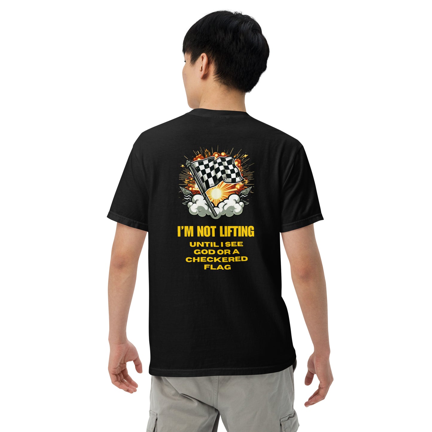 WCR Not lifting Checkered Flag heavyweight t-shirt